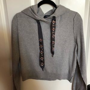 Grey cropped Hoodie